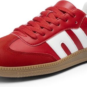 Dream Pairs Retro-Inspired Red Low-Top Sneaker